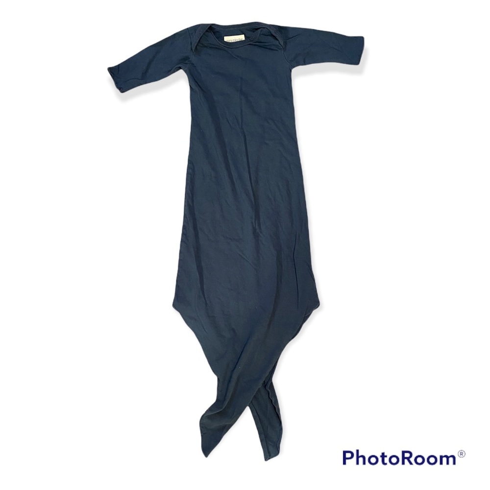 Mini Mioche knotted sleep gown in Navy